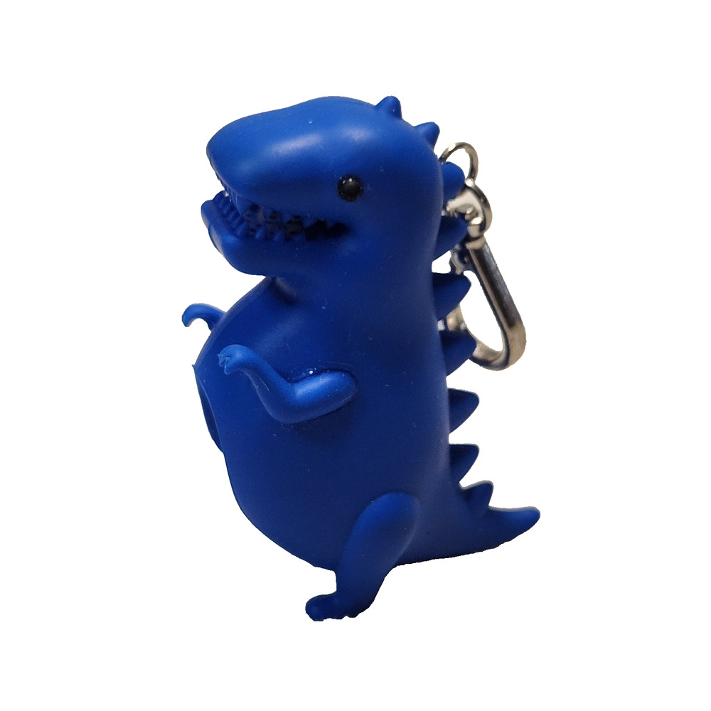Bath & Body Works Blue Dinosaur T-Rex Pocket-bac Hand Sanitizer Holder Keychain